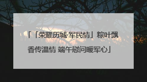 「荣耀历城·军民情」粽叶飘香传温情 端午慰问暖军心
