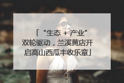 “生态 + 产业”双轮驱动，兰溪黄店开启高山西瓜丰收乐章