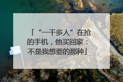 “一千多人”在抢的手机，他买回家：不是我想要的那种