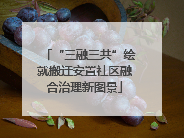 “三融三共”绘就搬迁安置社区融合治理新图景