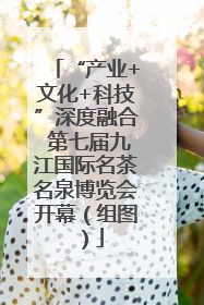 “产业+文化+科技”深度融合 第七届九江国际名茶名泉博览会开幕（组图）