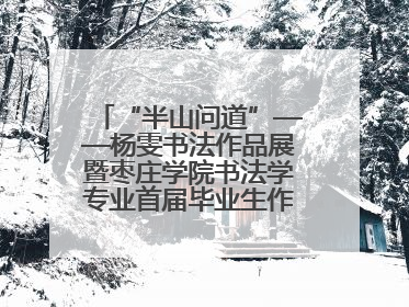 “半山问道”——杨雯书法作品展暨枣庄学院书法学专业首届毕业生作品展在山东省文化馆开幕