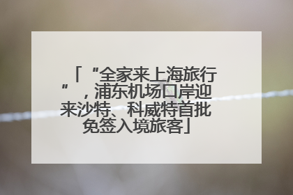 “全家来上海旅行”，浦东机场口岸迎来沙特、科威特首批免签入境旅客