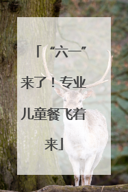 “六一”来了！专业儿童餐飞着来