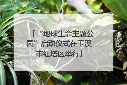 “地球生命主题公园”启动仪式在玉溪市红塔区举行