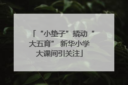 “小垫子”撬动“大五育” 新华小学大课间引关注