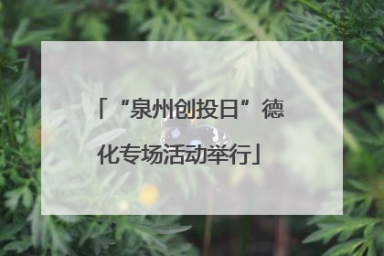 “泉州创投日”德化专场活动举行
