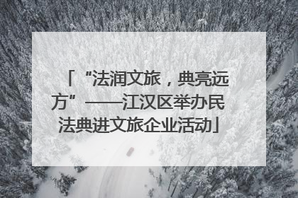 “法润文旅，典亮远方”——江汉区举办民法典进文旅企业活动