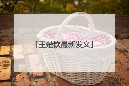 王楚钦最新发文