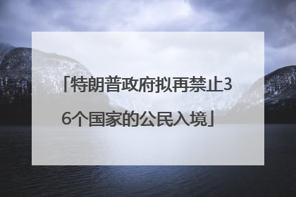 特朗普政府拟再禁止36个国家的公民入境