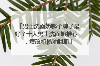 男士洗面奶哪个牌子最好？十大男士洗面奶推荐，爆改粗糙油腻肌