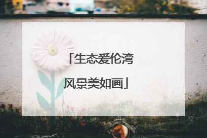 生态爱伦湾 风景美如画