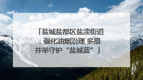 盐城盐都区盐渎街道：强化油烟治理 多措并举守护“盐城蓝”
