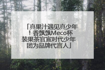 真果汁遇见真少年！香飘飘Meco杯装果茶官宣时代少年团为品牌代言人