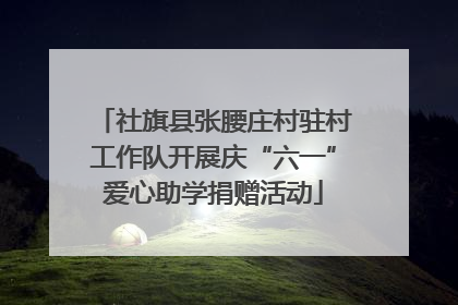 社旗县张腰庄村驻村工作队开展庆“六一”爱心助学捐赠活动