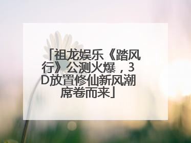 祖龙娱乐《踏风行》公测火爆，3D放置修仙新风潮席卷而来