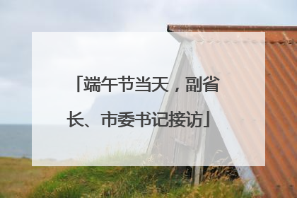 端午节当天，副省长、市委书记接访