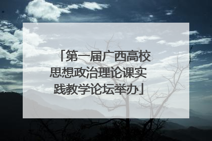 第一届广西高校思想政治理论课实践教学论坛举办
