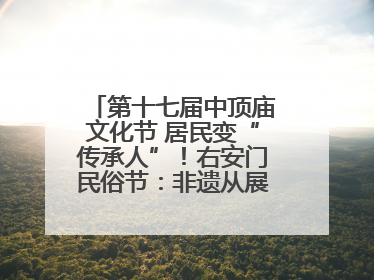 第十七届中顶庙文化节 居民变“传承人”！右安门民俗节：非遗从展柜走进烟火气