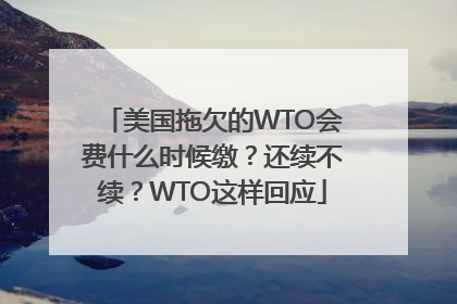 美国拖欠的WTO会费什么时候缴？还续不续？WTO这样回应