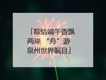 粽情端午香飘两岸 “舟”游泉州世界瞩目