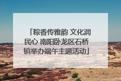 粽香传雅韵 文化润民心 南阳卧龙区石桥镇举办端午主题活动