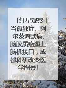 红星观察丨当孤独症、阿尔茨海默病、脑胶质瘤遇上脑机接口，成都科研改变医学图景