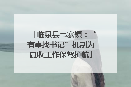 临泉县韦寨镇：“有事找书记”机制为夏收工作保驾护航