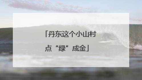丹东这个小山村点“绿”成金