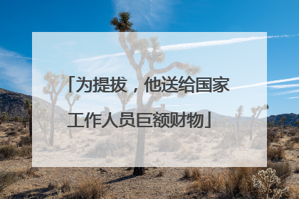 为提拔，他送给国家工作人员巨额财物