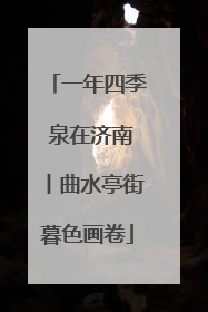 一年四季 泉在济南丨曲水亭街暮色画卷