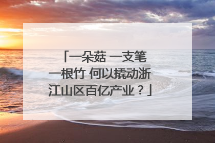 一朵菇 一支笔 一根竹 何以撬动浙江山区百亿产业？