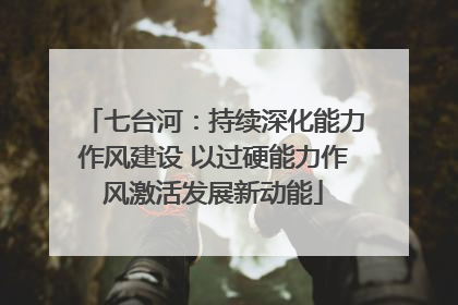 七台河：持续深化能力作风建设 以过硬能力作风激活发展新动能