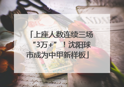 上座人数连续三场“3万+”！沈阳球市成为中甲新样板