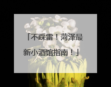 不踩雷！菏泽最新小酒馆指南！