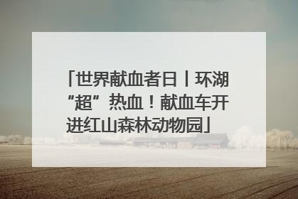 世界献血者日丨环湖“超”热血！献血车开进红山森林动物园