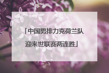 中国男排力克荷兰队 迎来世联赛两连胜