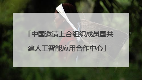 中国邀请上合组织成员国共建人工智能应用合作中心