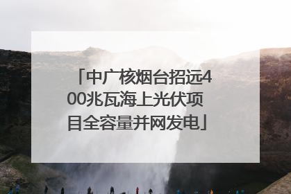 中广核烟台招远400兆瓦海上光伏项目全容量并网发电
