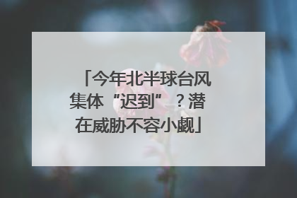 今年北半球台风集体“迟到”？潜在威胁不容小觑