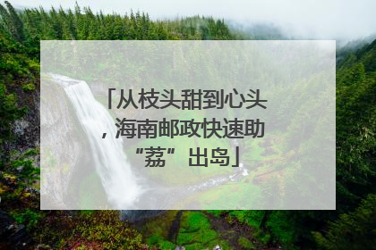 从枝头甜到心头，海南邮政快速助“荔”出岛