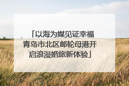 以海为媒见证幸福 青岛市北区邮轮母港开启浪漫婚旅新体验