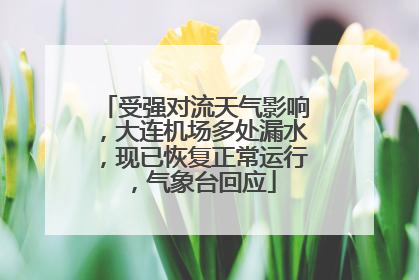 受强对流天气影响，大连机场多处漏水，现已恢复正常运行，气象台回应