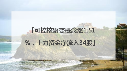 可控核聚变概念涨1.51%，主力资金净流入34股