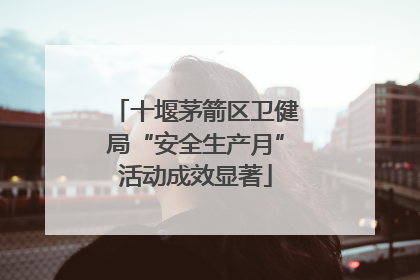 十堰茅箭区卫健局“安全生产月”活动成效显著