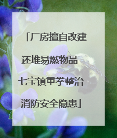 厂房擅自改建还堆易燃物品 七宝镇重拳整治消防安全隐患