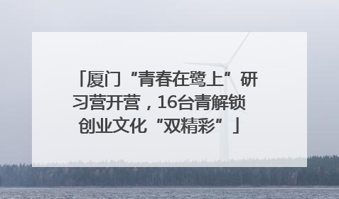 厦门“青春在鹭上”研习营开营，16台青解锁创业文化“双精彩”