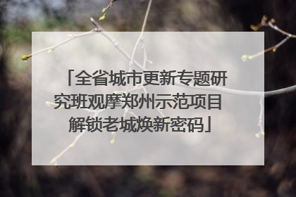 全省城市更新专题研究班观摩郑州示范项目 解锁老城焕新密码