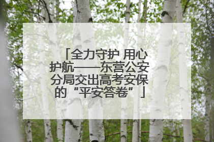 全力守护 用心护航——东营公安分局交出高考安保的“平安答卷”