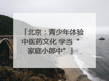北京：青少年体验中医药文化 学当“家庭小郎中”